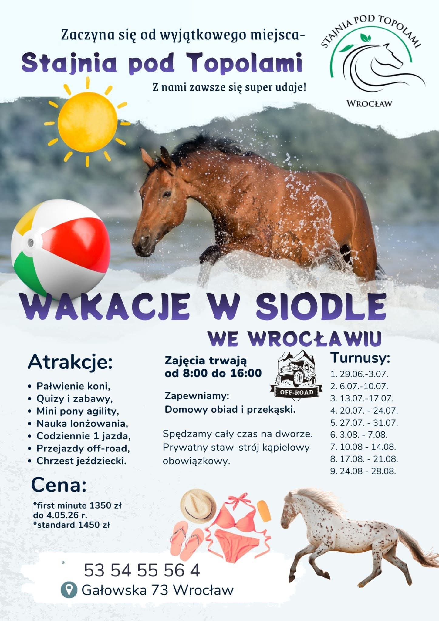 aktualności Stajni Pod Topolami - zajęcie z kucykami i końmi  dla dzieci